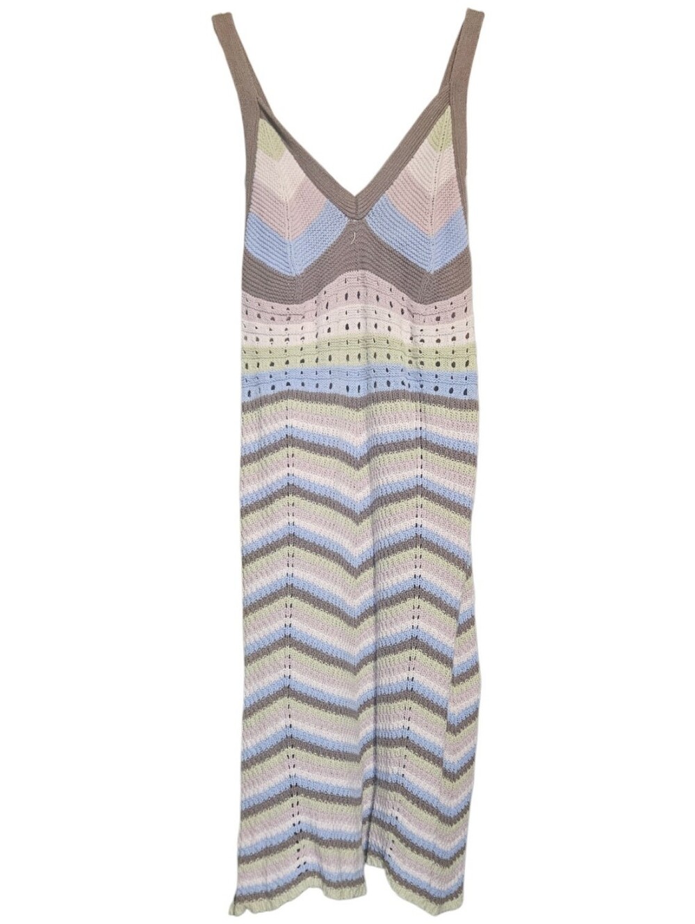Pink Rose Chevron Crochet Dress